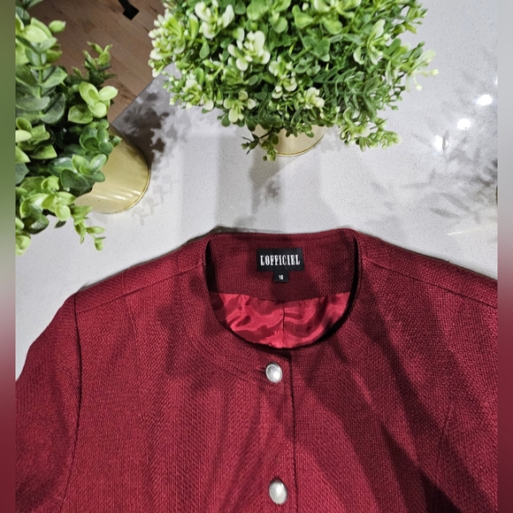 NWOT L'OFFICIEL Splendide blazer en laine pur à 100% bien doublé - Picture 5 of 10